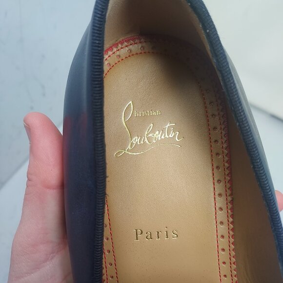 Christian Louboutin MENS Dandelion Navy Blue Leather Loafer Shoe main image 4